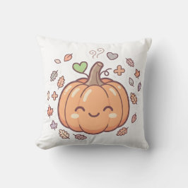 Almohada de calabaza sonriente pastel linda