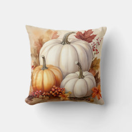 Almohada de calabazas de cosecha de otoño