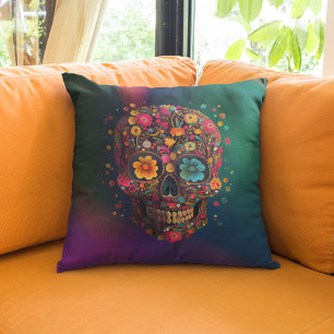 Almohada de Calavera Mexicana