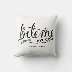 almohada de calligrafía biteme