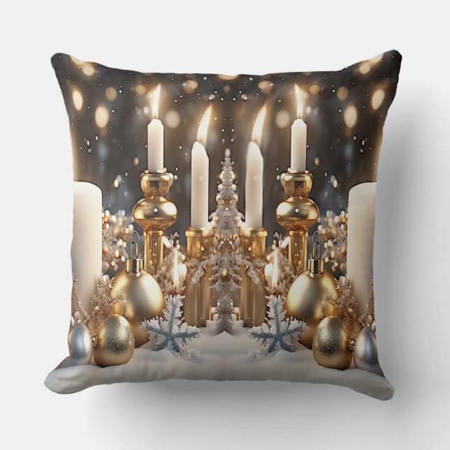 Almohada de Candelas Navideñas (Anverso)