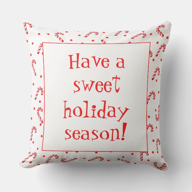 Almohada de Candy Canes de Navidad (Anverso)