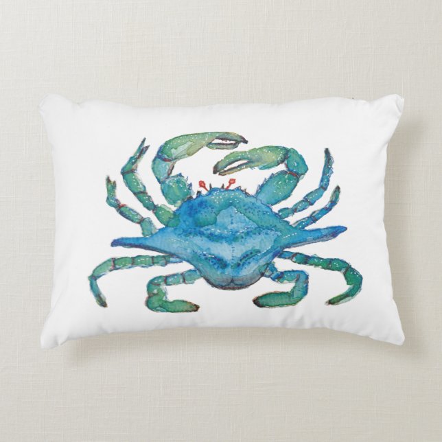 Almohada de cangrejo con acuarela (Anverso)