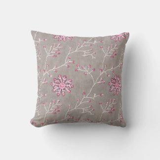 Almohada de capullos rosados Winter Bloom