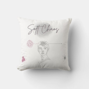 Almohada de Cara de Línea Artística Soft Chaos