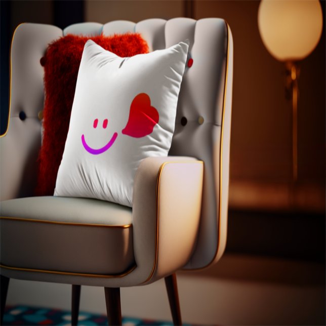 Almohada de Cara Sonriente con Vibraciones Felices (Subido por el creador)