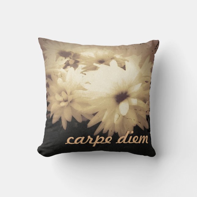 Almohada de Carpe Diem del vintage (Anverso)