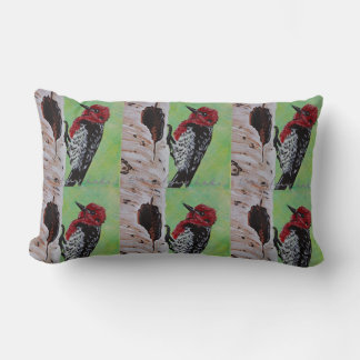 Almohada de carpintería con cabeza roja