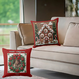 Almohada de Casa de Jengibre de Navidad