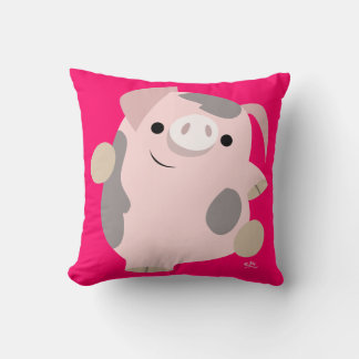 Almohada de cerdo bailando de dibujos animados lin