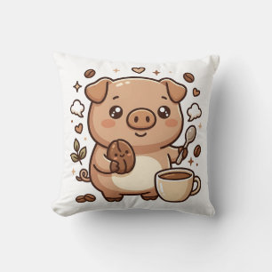 Almohada de Cerdo de Café Kawaii