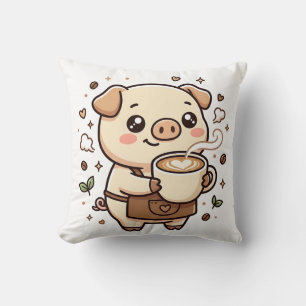 Almohada de cerdo Kawaii Coffee Latte