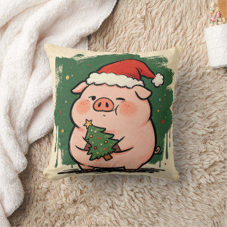 Almohada de cerdo lindo de la granja del árbol de