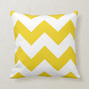Almohada de Chevron con zigzag amarillo limón