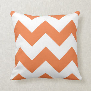 Almohada de Chevron con zigzag del naranja del