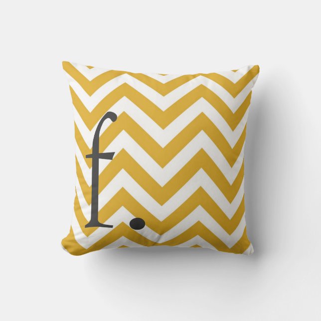 Almohada de Chevron del monograma (Anverso)