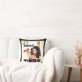 Almohada de chica pin-up bronceada y achispada