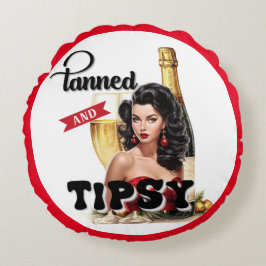 Almohada de chica pin-up linda, bronceada y achisp