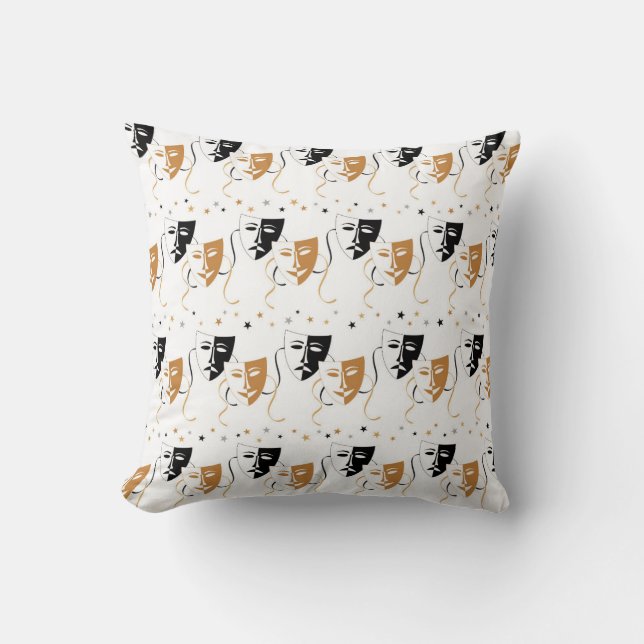 almohada de cine en casa con motivo de máscara de  (Anverso)