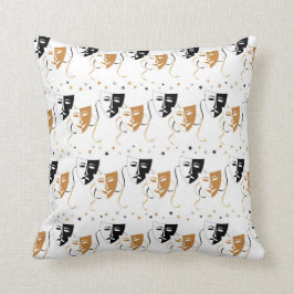 almohada de cine en casa con motivo de máscara de 