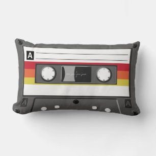 Almohada de cinta de casete de audio retro