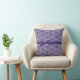 almohada de cinta gris púrpura de Damask "Kangaroo (Chair)