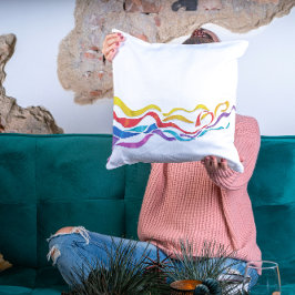 Almohada de cintas multicolores