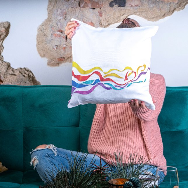 Almohada de cintas multicolores (Subido por el creador)