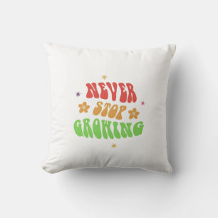 Almohada de cita inspiradora Nunca Dejes de Soñar
