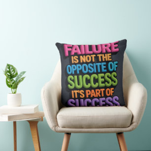 Almohada de cita motivacional de mentalidad de éxi