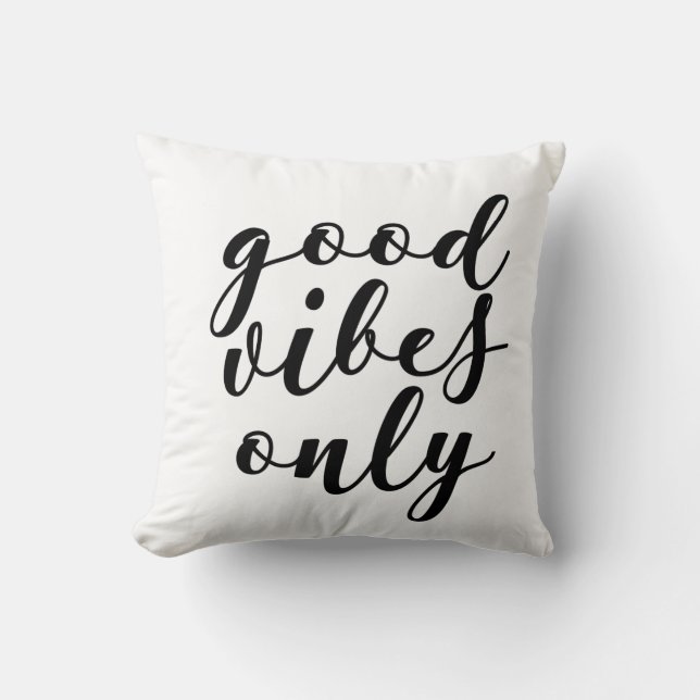 Almohada de cita solo buenas vibras (Anverso)