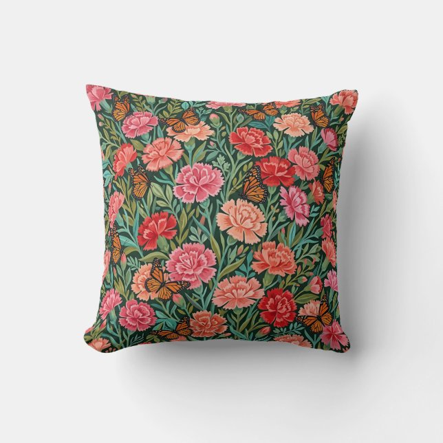 Almohada de claveles y mariposas (Anverso)