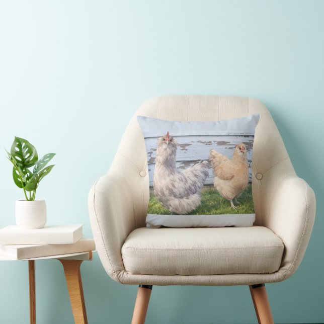 Almohada de cocina de granja Dos Pollos (Silla)