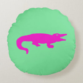 Almohada de Cocodrilo Rosa Elegante