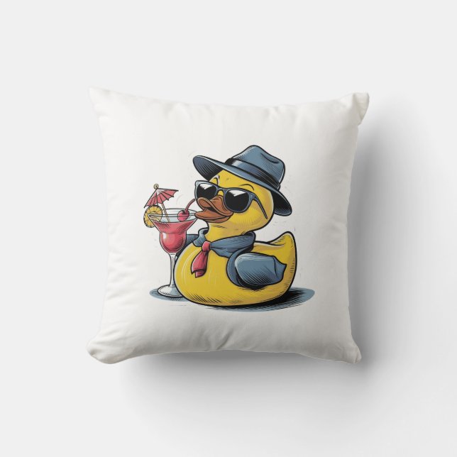 Almohada de cóctel de pato de goma Smooth Operator (Anverso)