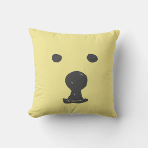 Almohada de cojín con dibujo de cara de oso lindo 