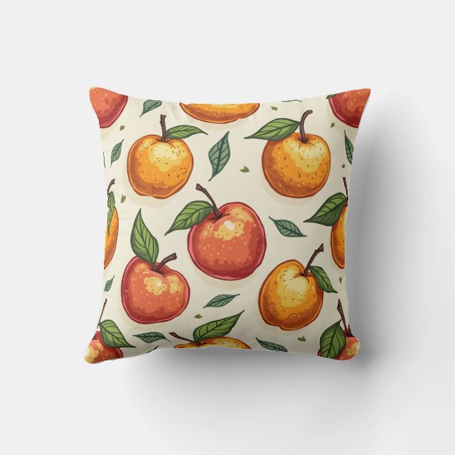 almohada de cojín con estampado de frutas (Reverso)