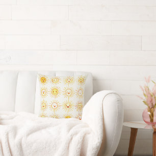 almohada de cojín con foto de sol