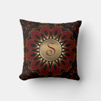 Almohada de cojín con monograma de sol orgánico te
