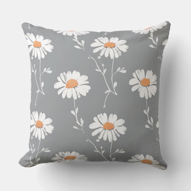 almohada de cojín con motivos florales (Anverso)