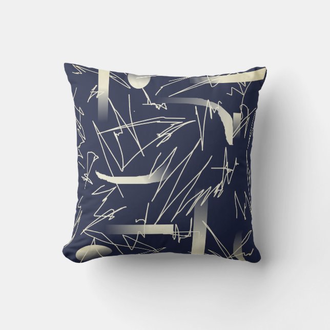 Almohada De Cojín Con Patrón De Dibujo De Arte Abs (Anverso)