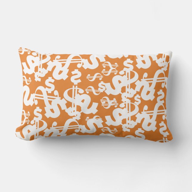 Almohada de cojín con patrón de dólares de dinero (Anverso)
