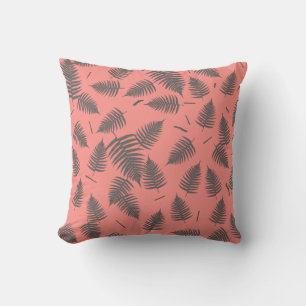 Almohada de cojín con patrón de hoja de planta de 