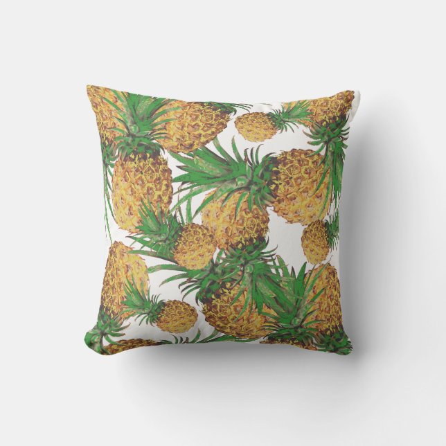 Almohada De Cojín Con Patrón De Piñas Estilizadas (Anverso)