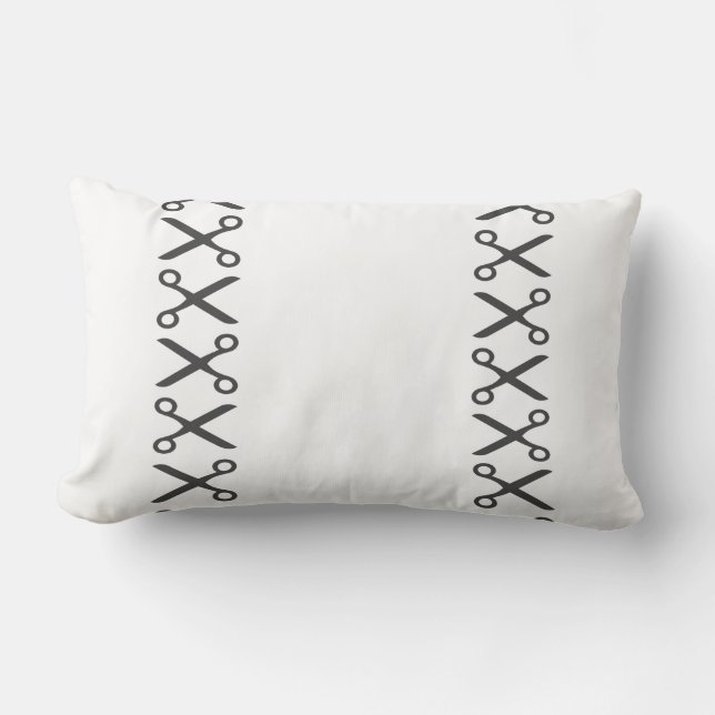 Almohada De Cojín Con Patrón De Tijeras Elegantes (Anverso)