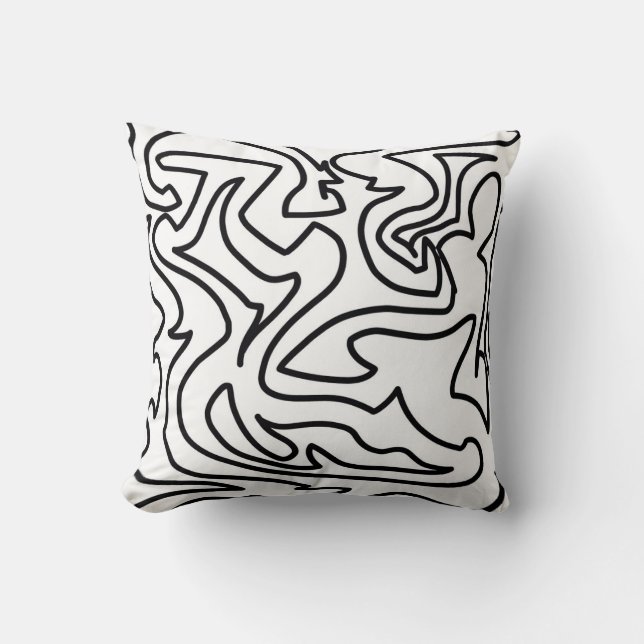 Almohada de Cojín de Arte Abstracto con Estilo (Anverso)