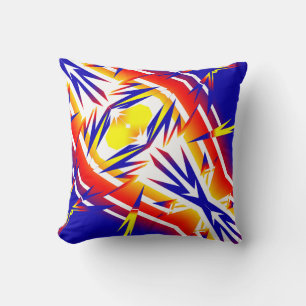 Almohada de cojín de arte abstracto de vibraciones