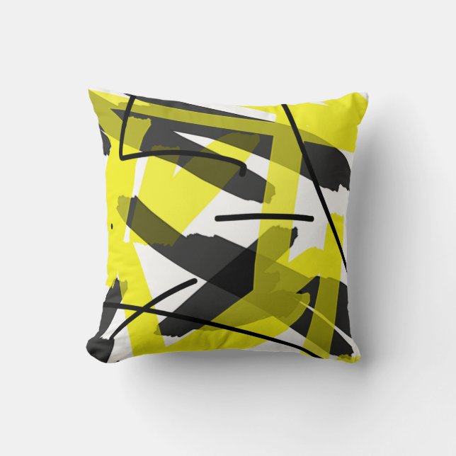 Almohada De Cojín De Arte Abstracto De Vibraciones (Anverso)