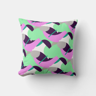 Almohada de cojín de arte abstracto púrpura turque