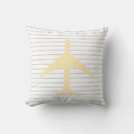 Almohada de cojín de avión de líneas de colores pa
